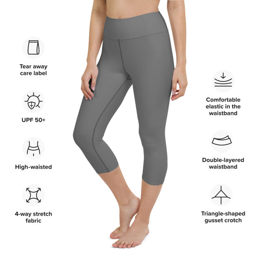 Yoga Capri Leggings Grey